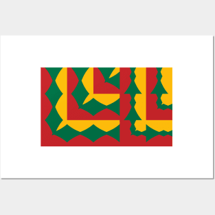 Flag of Lithuania pattern Posters and Art